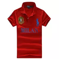 2013 polo ralph lauren t-shirt high neck hommes respirant cotton italy pl2205 milan red